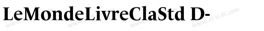 LeMondeLivreClaStd D字体转换